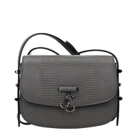 Jimmy Choo Gray Leather Shoulder Bag