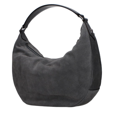 Jimmy Choo Gray Leather Shoulder Bag