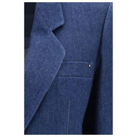 Giorgio Armani Blue Elastane Denim Jacket