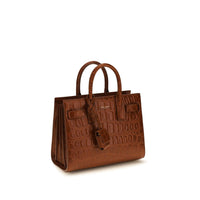 Saint Laurent Brown Calf Leather Bos Taurus Shoulder Bag