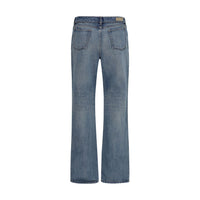 Alexander McQueen Blue Cotton Straight-Leg Jeans