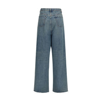Maison Margiela Blue Cotton High-Waisted Jean