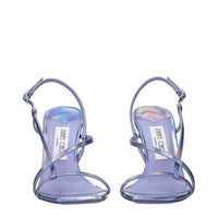 Jimmy Choo Purple Leather Stiletto Heel Sandals