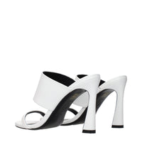 Versace Blue Leather Stiletto Heel Sandals