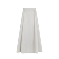 Herno Gray Elastane Long Skirt