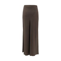 Brunello Cucinelli Brown Acetate Midi Skirt