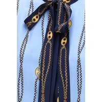 Gucci Blue Silk Pattern Shirt