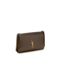 Saint Laurent Brown Calf Leather Bos Taurus Shoulder Bag