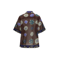Alemais Brown Ramie Pattern Shirt
