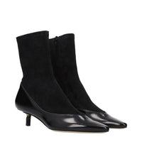 Jacquemus Black Leather Ankle Boots