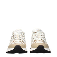 Versace White Fabric Athletic Sneakers