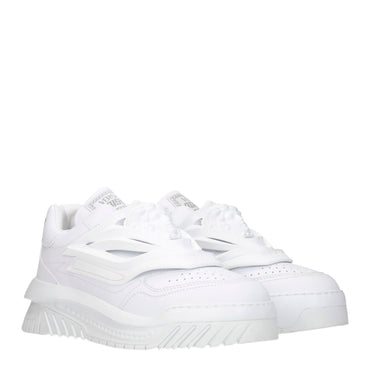 Versace White Leather Sneakers