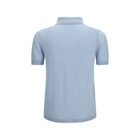 Aragona Cashmere Blue Cotton Polo Shirt