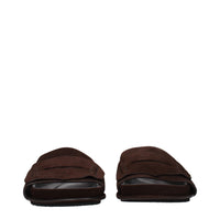 Jacquemus Brown Leather Slippers