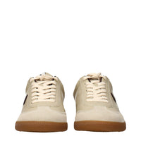 Isabel Marant Beige Leather Low Top Sneakers