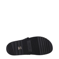 Versace Black Fabric Flip-Flop Sandals