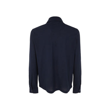 Herno Blue Cotton Polo Shirt