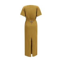 PINKO Brown Cotton Casual Dress