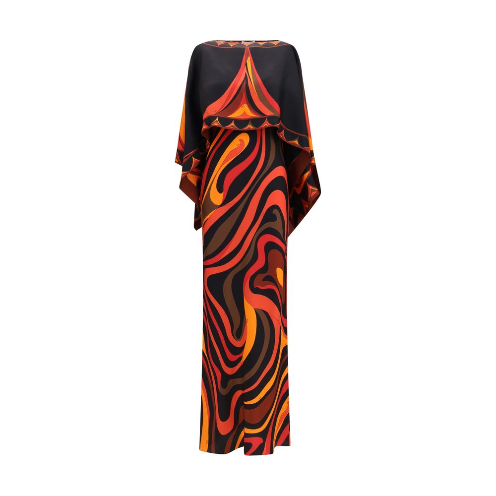 Emilio Pucci Orange Silk Long Dress
