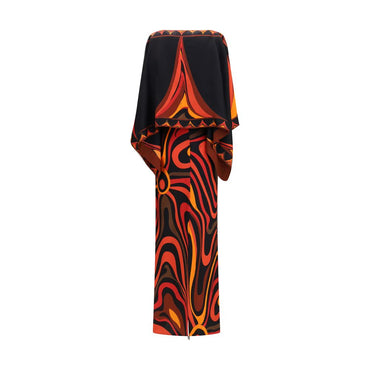 Emilio Pucci Orange Silk Long Dress