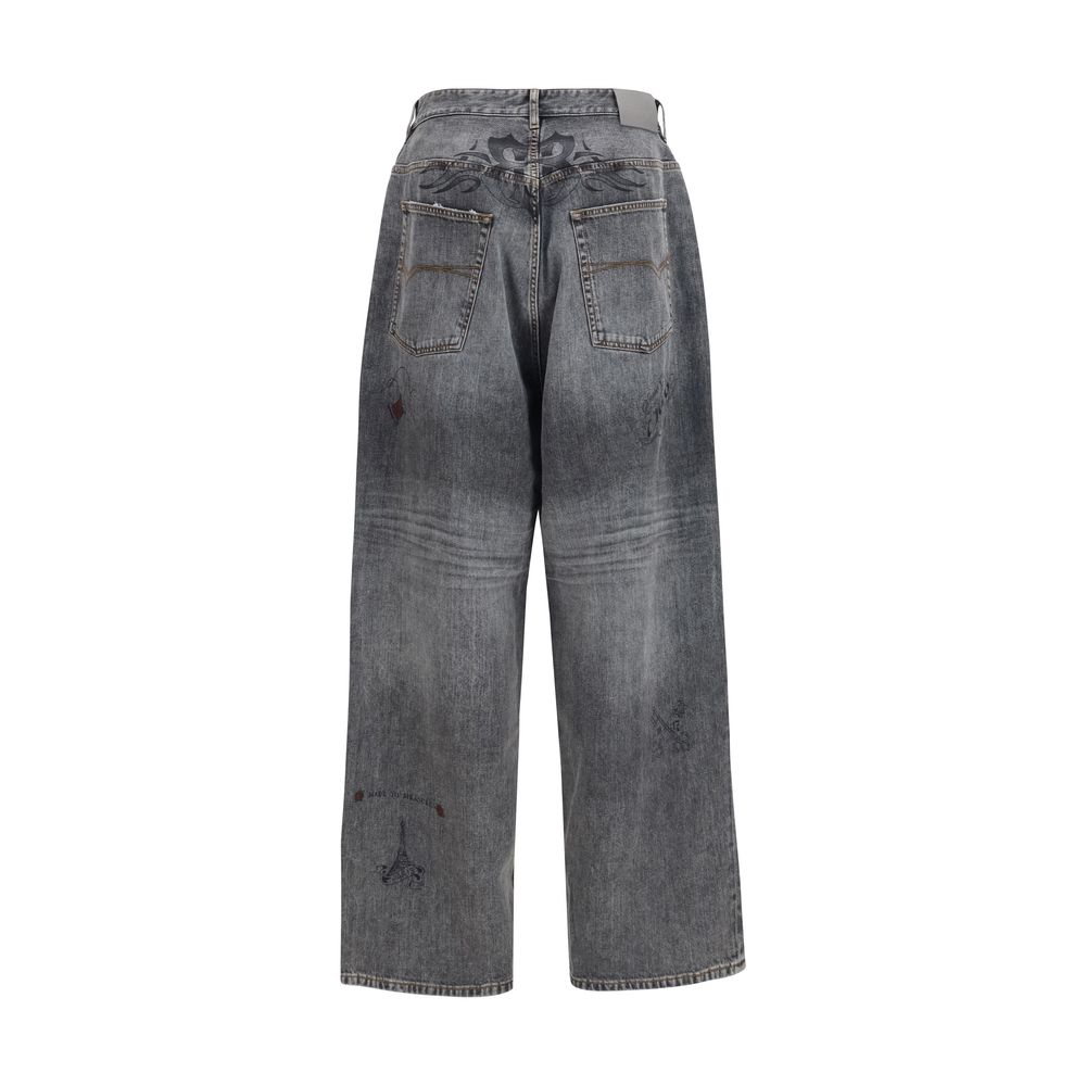 Balenciaga Gray Cotton Casual Pants