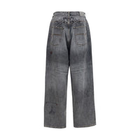 Balenciaga Gray Cotton Casual Pants