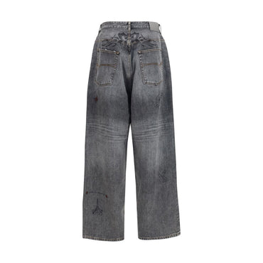 Balenciaga Gray Cotton Casual Pants