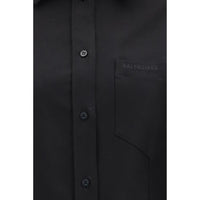 Balenciaga Black Cotton Dress Shirt