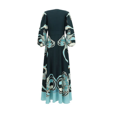 La Double J Blue Silk Casual Dress