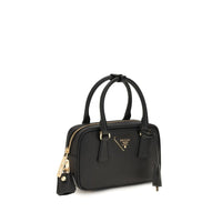 Prada Black Calf Leather Bos Taurus Shoulder Bag