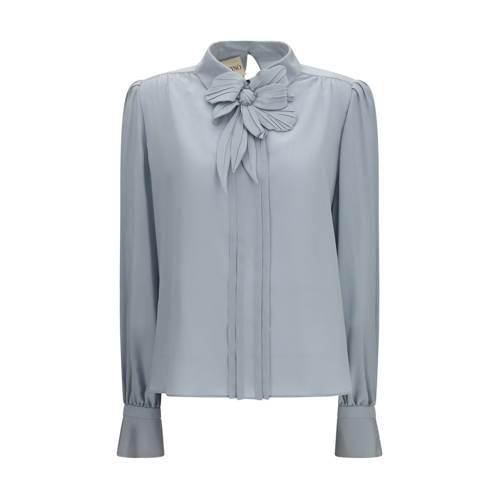 Valentino Blue Silk Blouse