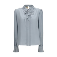 Valentino Blue Silk Blouse