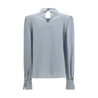 Valentino Blue Silk Blouse