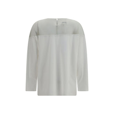 MM6 White Cotton Long Sleeve T-Shirt