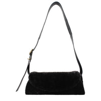 Jil Sander Black Fur Crossbody Bag