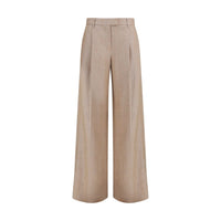 Brunello Cucinelli Beige Linen Casual Pants
