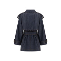 Burberry Blue Cotton Coat
