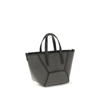 Brunello Cucinelli Black Calf Leather Bos Taurus Shoulder Bag