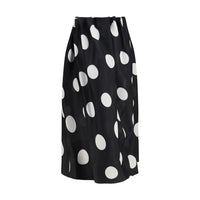 Khaite Black Silk Skirt