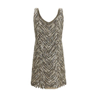 Brunello Cucinelli Beige Paper Cocktail Dress