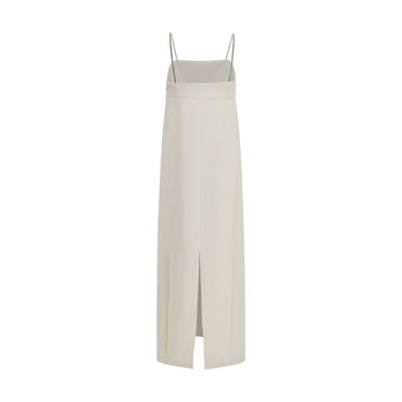 Brunello Cucinelli White Acetate Casual Dress