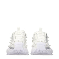 Versace White Fabric Sneakers