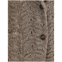 Brunello Cucinelli Brown Silk Blazer