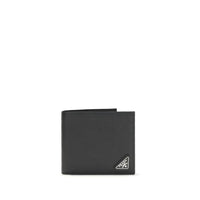 Prada Black Calf Leather Bos Taurus Wallet
