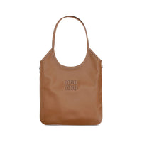 Miu Miu Brown Calf Leather Bos Taurus Shoulder Bag