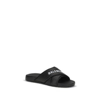 Balenciaga Black Rubber Sandals