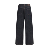 Brunello Cucinelli Blue Cotton Straight-Leg Jeans