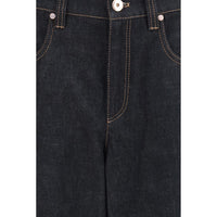 Brunello Cucinelli Blue Cotton Straight-Leg Jeans