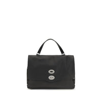 Zanellato Black Calf Leather Bos Taurus Shoulder Bag