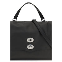 Zanellato Black Calf Leather Bos Taurus Shoulder Bag